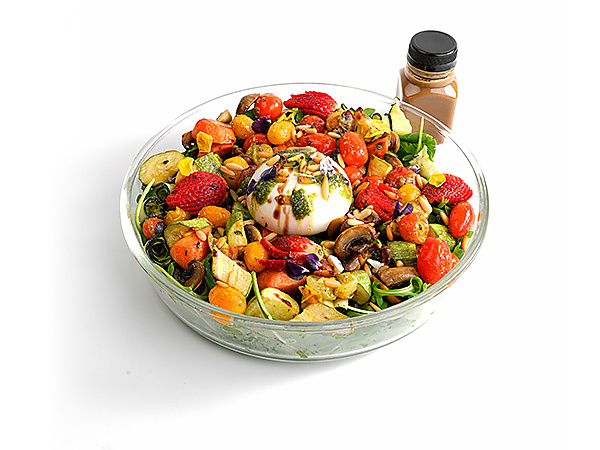 Roasted Veggie Burrata  Salad