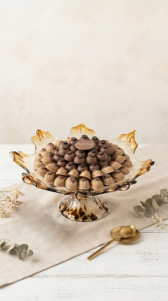Chocolate luxury cyrstal plate.