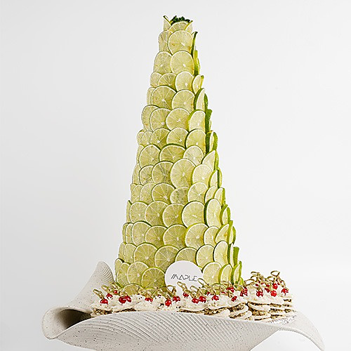 lime tower with clubs