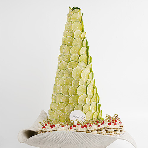 Lime tower with club sandwich