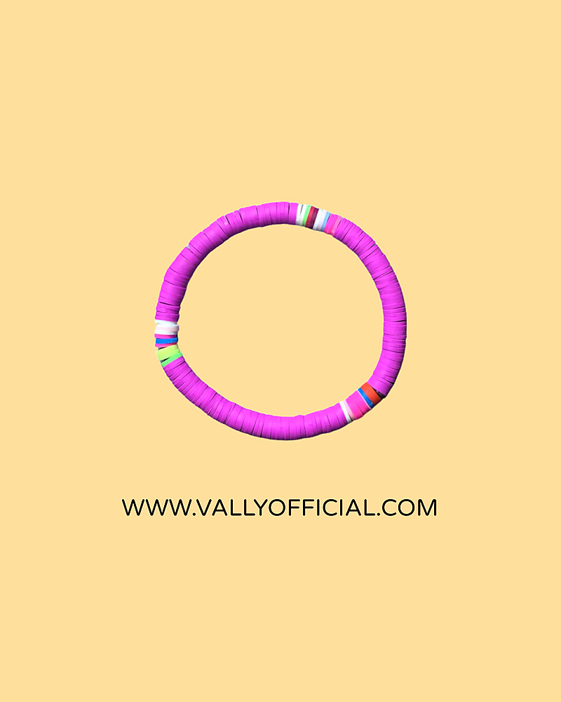Purple beaded bracelet