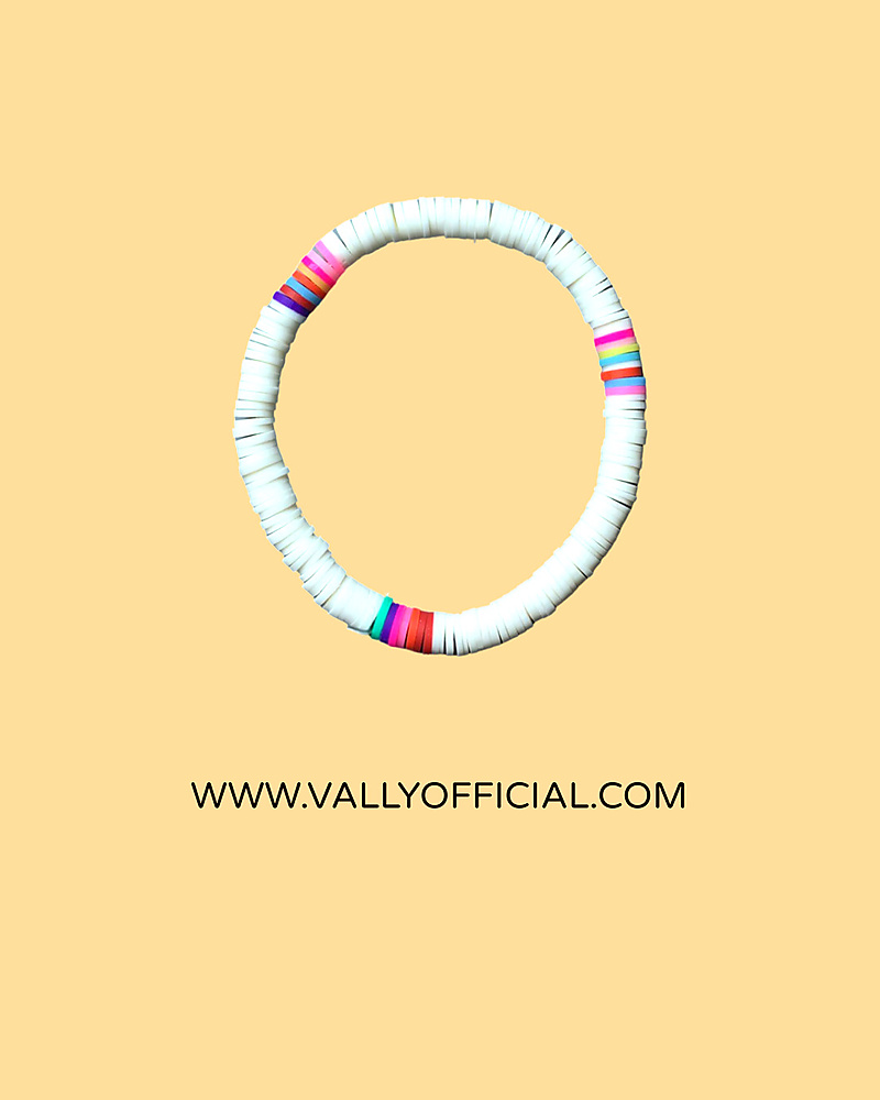 White beaded bracelet
