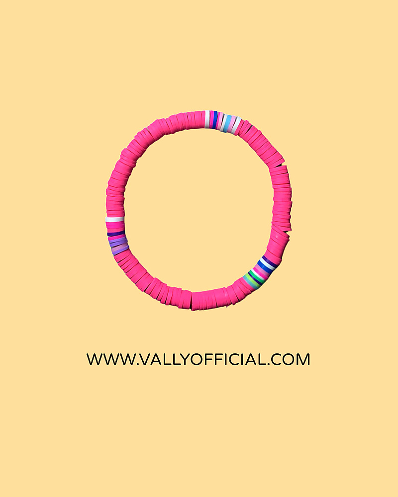 Pink beaded bracelet