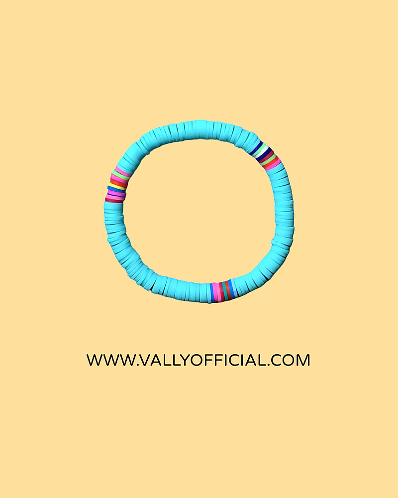 Sky blue beaded bracelet