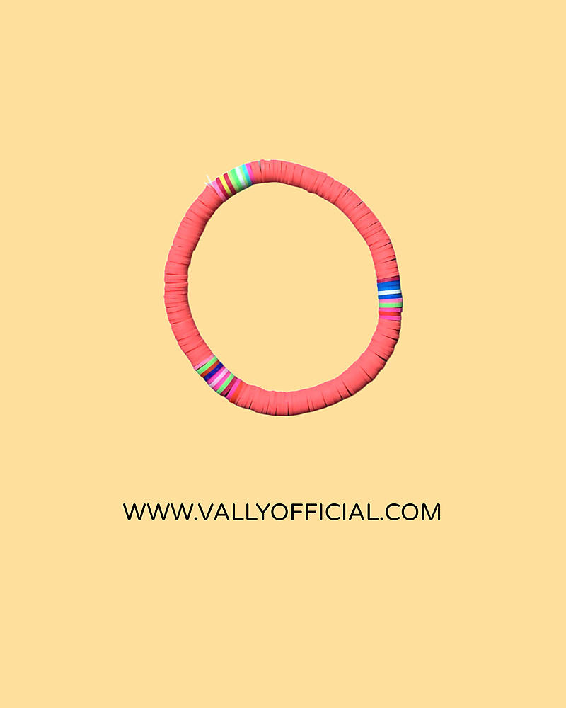 Light orange beaded bracelet