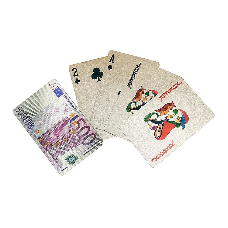 أوراق لعب 500 يورو فضية