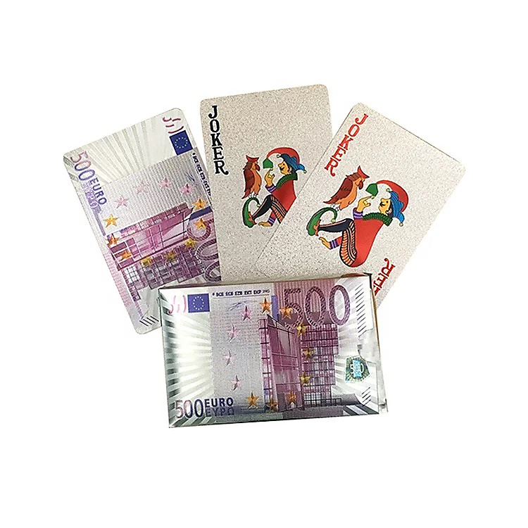 أوراق لعب 500 يورو فضية