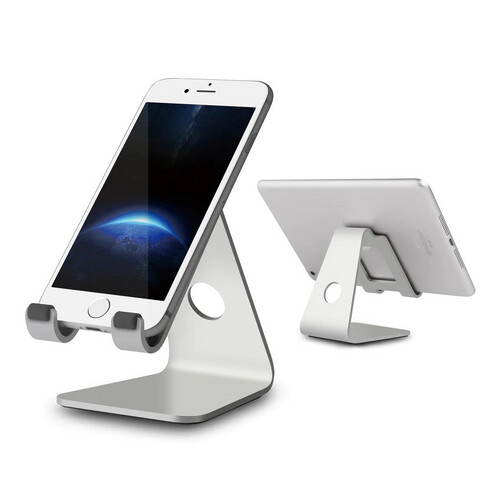 iPad and phone stand - silver