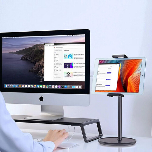 Phone and iPad Stand for Desk - Black
