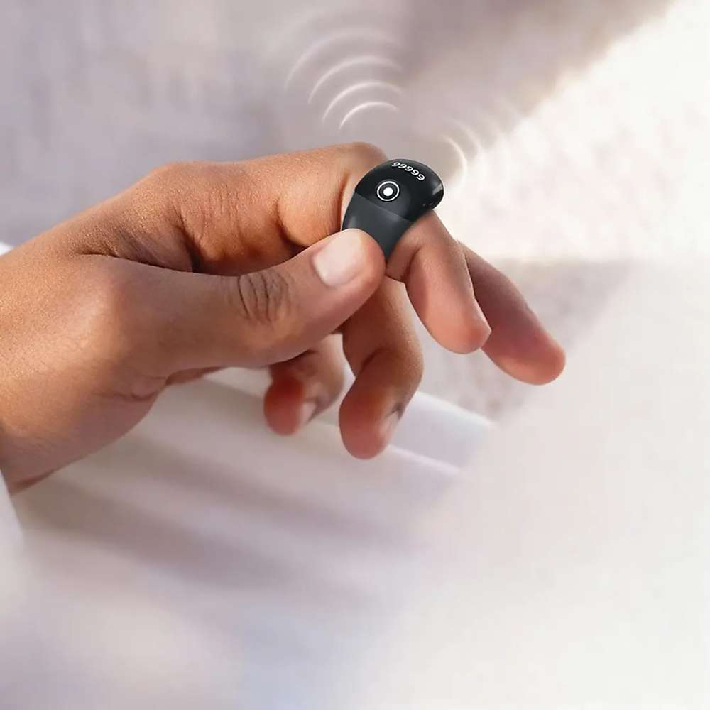 Smart Zikr Ring With Oled Display - Black