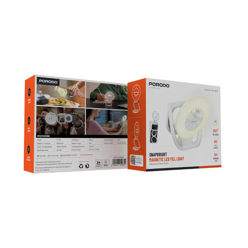 Porodo Lifestyle Snapbright Magnetic LED Fill Light