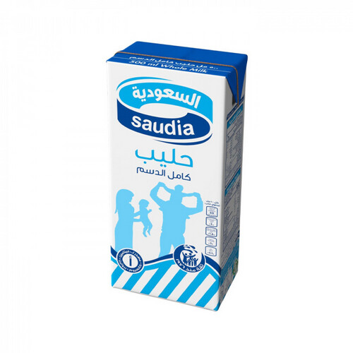 حليب السعوديه كامل الدسم 500مل
