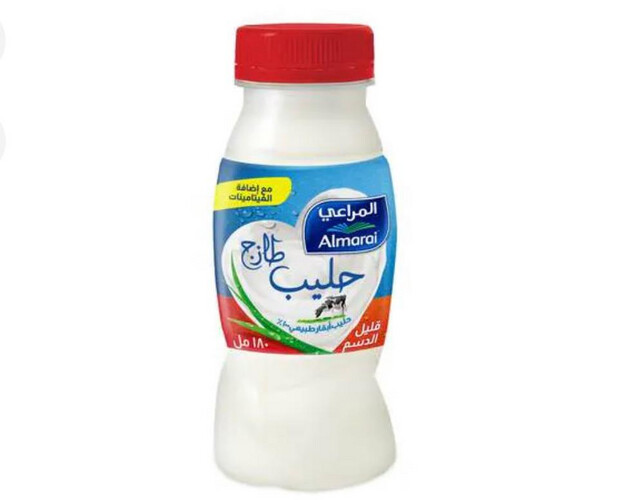 حليب قليل الدسم المراعي 180مل