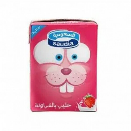 حليب السعودية الفراولة 125مل