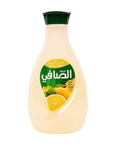 عصير الصافي ليمون نعناع مع فواكة مشكلة 1.5 مل