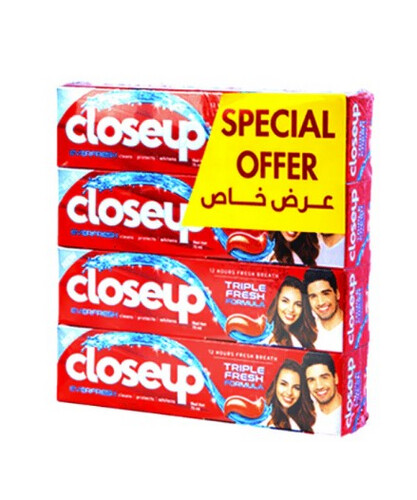Closeup red toothpaste *4 pieces, 75 ml