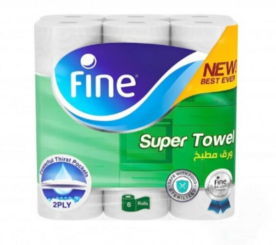 Fine 6 Roll Drying Tissues