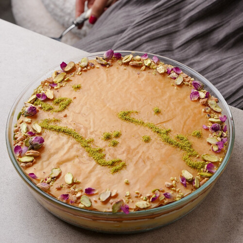 Saffron Baklava Cheesecake