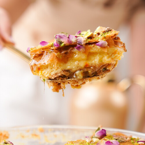 Saffron Baklava Cheesecake