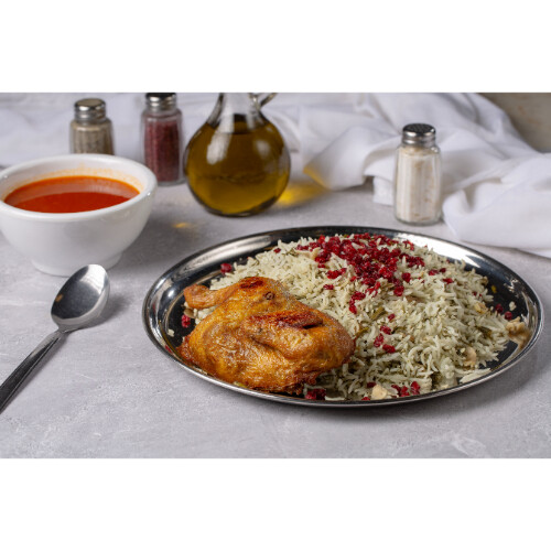 باقلي پلو مرغ