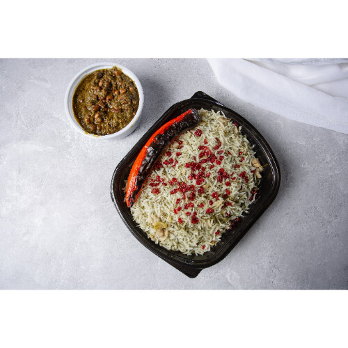 باقلي پلو مرق شبزي