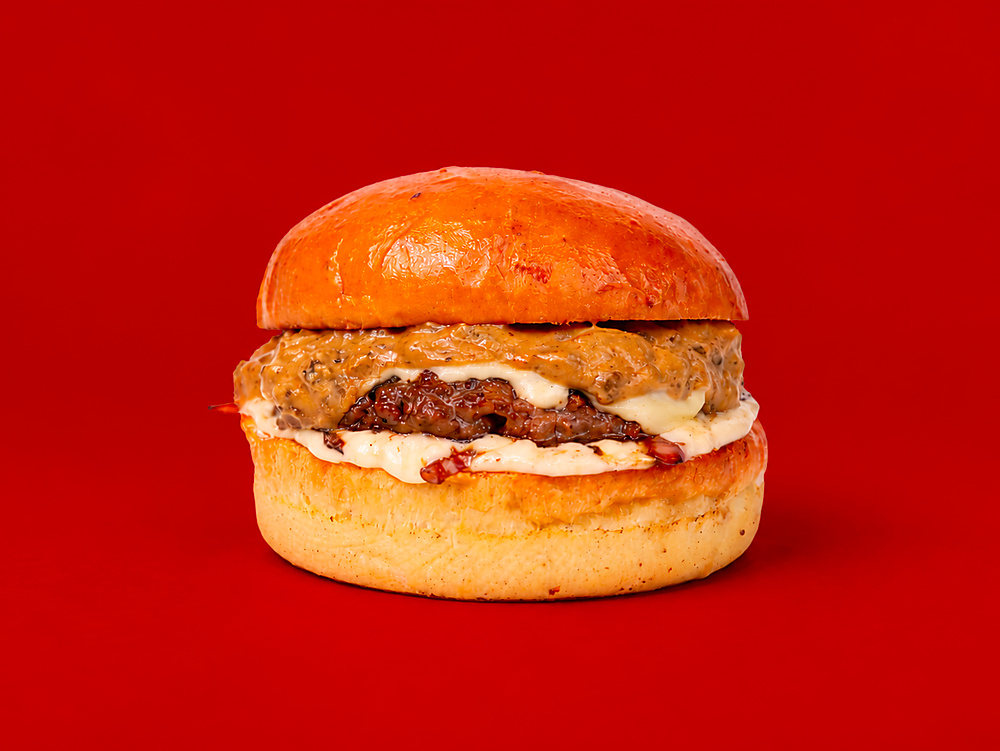 Beef truffle burger sandwich