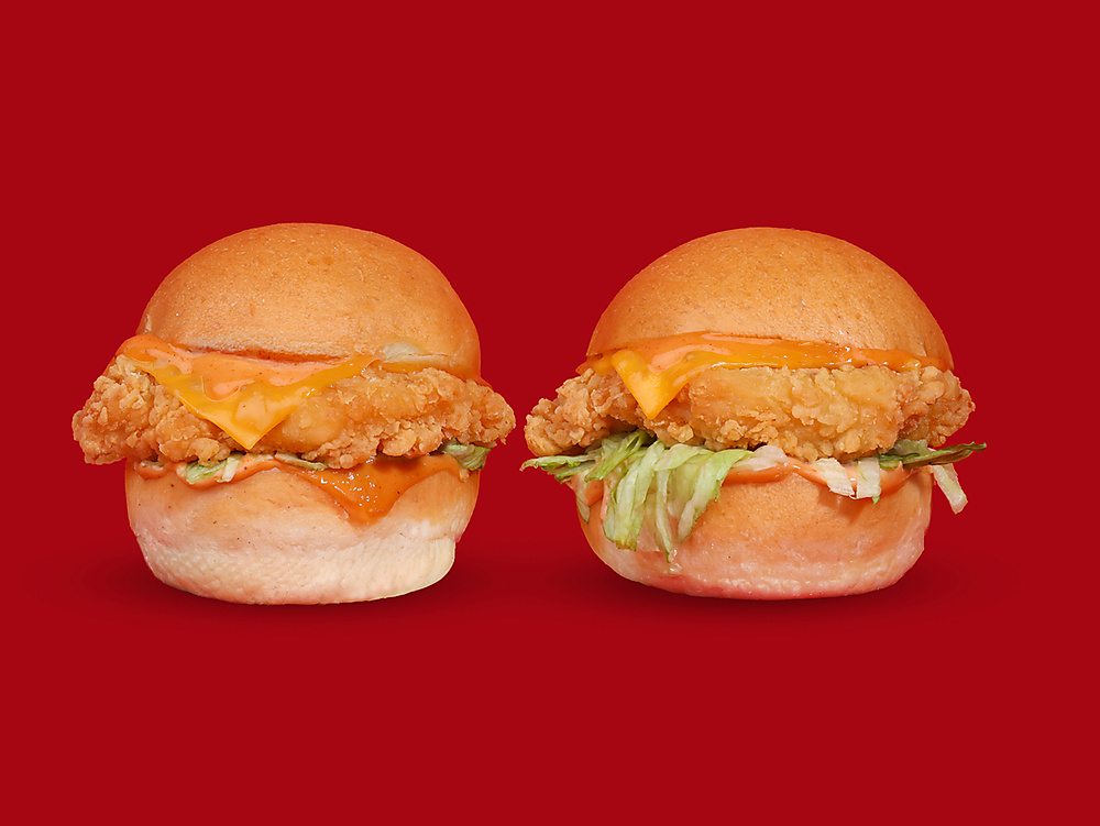 Crispy chicken slider sandwich
