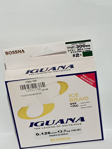 خيط الإغوانا 8x جديلة الجليد 300 متر #30 رطل