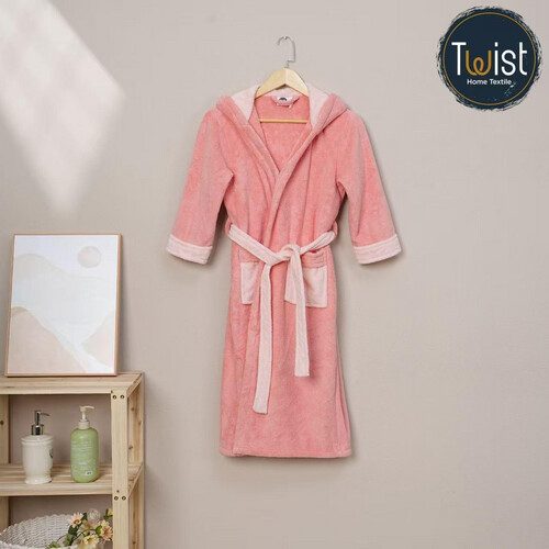 KIDS BATHROBE - SOFT PINK