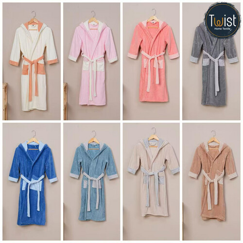 KIDS BATHROBE - SOFT PINK