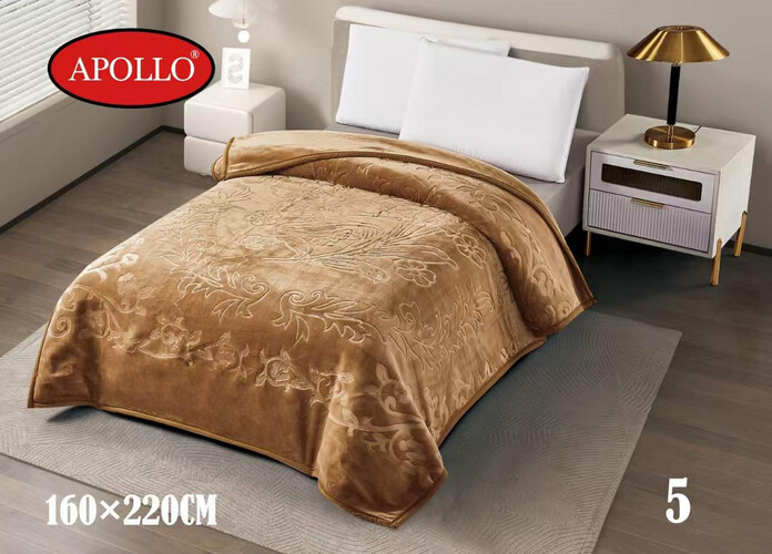 بطانية ابولو 160*220 طبقتين حفر نفرونص