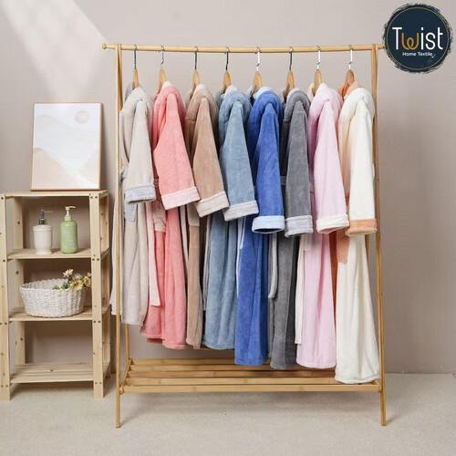 KIDS BATHROBE - LT GREY