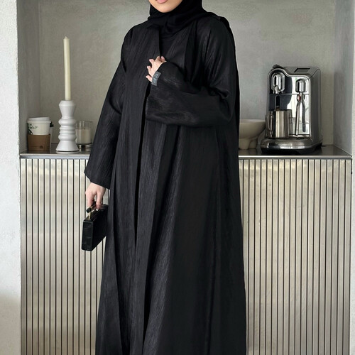 metallic abaya