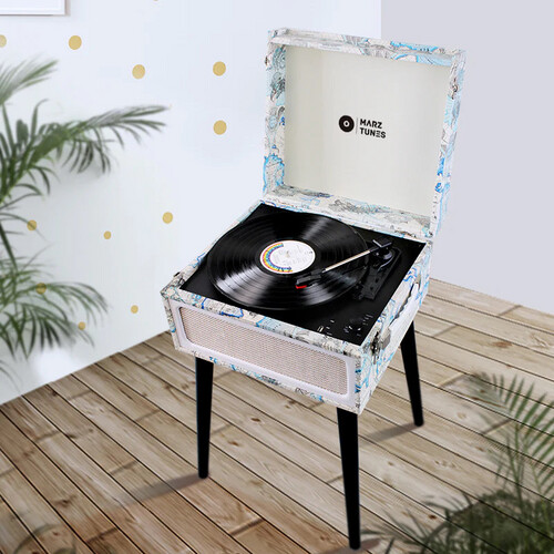 Self Standing Retro Record Player - RP-02 Map color