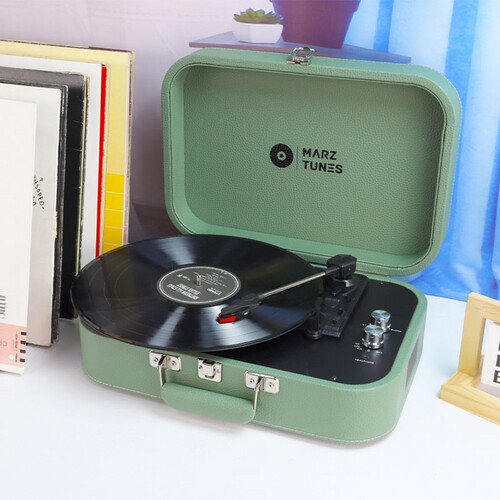 Portable Retro Record Player - RP-05 Green