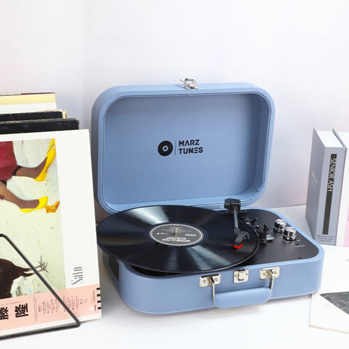 Portable Retro Record Player - RP-05 Blue