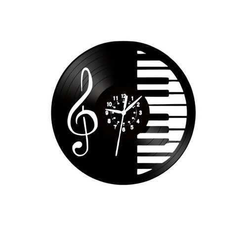 Vinyl Wall Clock , piano