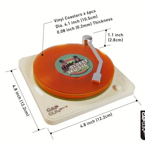 6 pcs Colored Vinyl Coaster with Holder