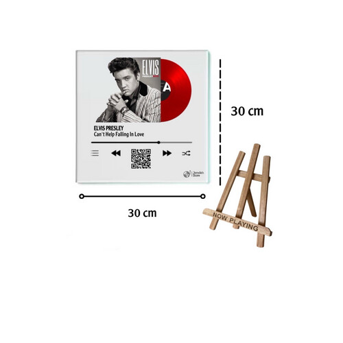 ACRYLIC PLAYLIST + STAND - BARCODEEPVIS PRESLEY