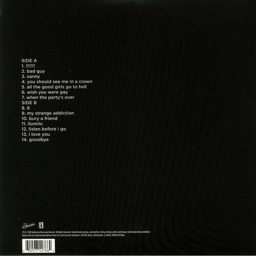 BILLIE EILISH - WHEN WE ALL FALL ( ORANGE VINYL )