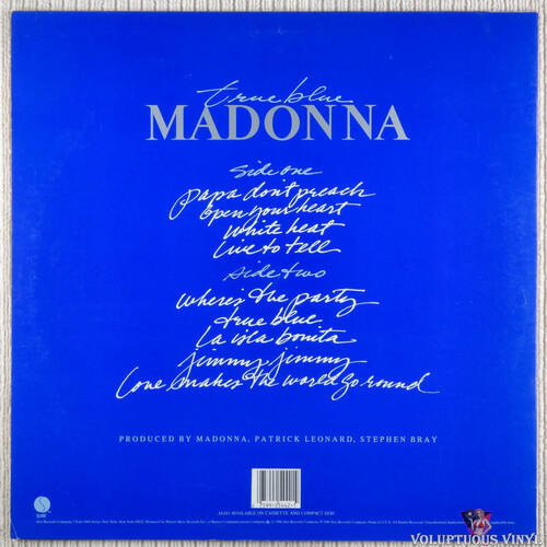 MADONNA - TRUE BLUE ( INCLUDE POSTER )