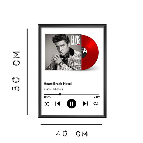 Elvis Presley - Frame with Hight Quality Canvas Materials Size 40 X 50