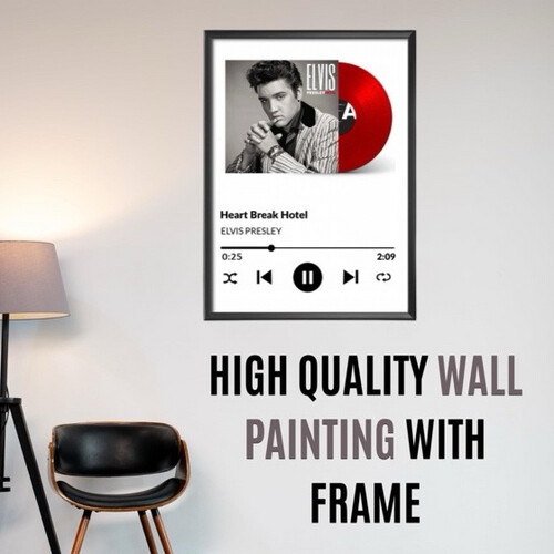Elvis Presley - Frame with Hight Quality Canvas Materials Size 40 X 50