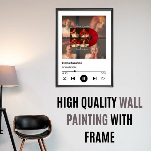 Ariana Grande - Frame with Hight Quality Canvas Materials Size 40 X 50