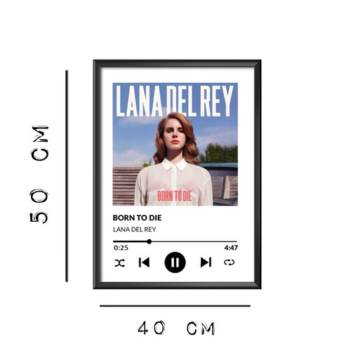 Lana Del Rey  - Frame with Hight Quality Canvas Materials Size 40 X 50