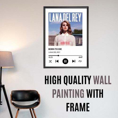 Lana Del Rey  - Frame with Hight Quality Canvas Materials Size 40 X 50