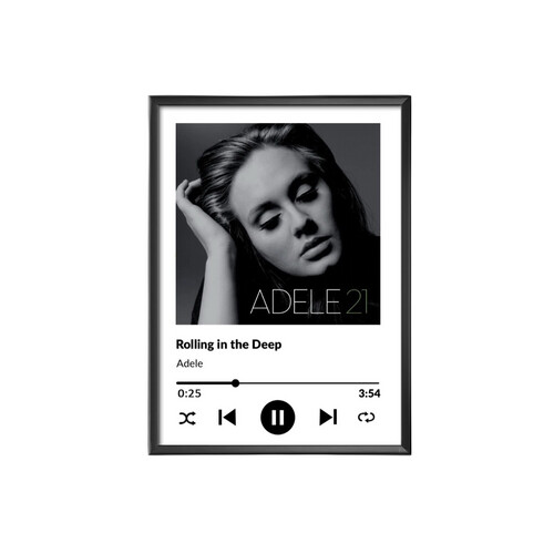 Adele  - Frame with Hight Quality Canvas Materials Size 40 X 50