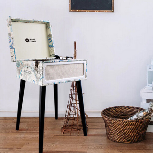 New ( Open Box ) Self Standing Retro Record Player