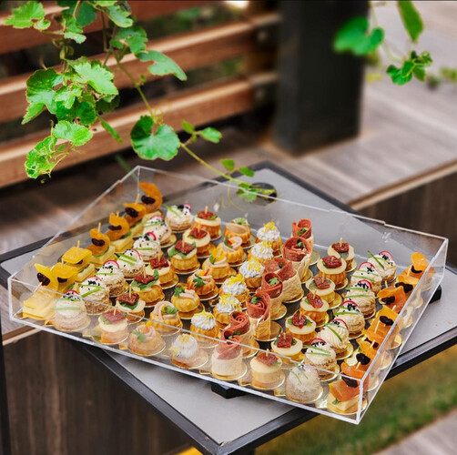 Acrylic Plate Canapé 63 Pieces