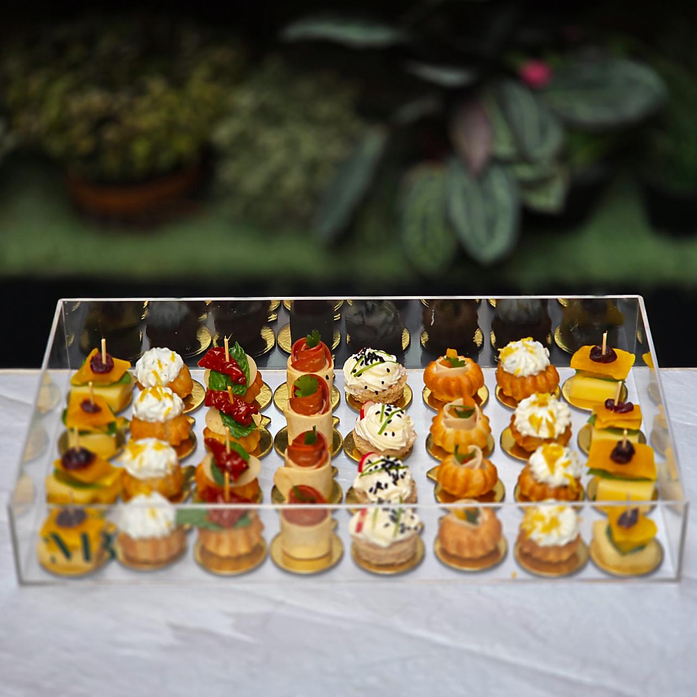 Acrylic canapé plate, 32 pieces